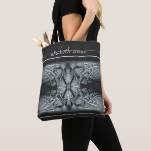 Bolsa Tote Caleidoscópio em preto e Cinza
