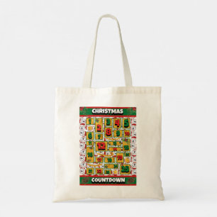 Bolsa Tote Calendário do Advento de Natal Contagem Regressiva