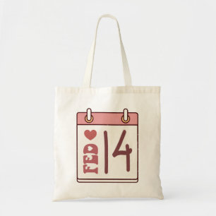 Bolsa Tote Calendário do dia de os namorados