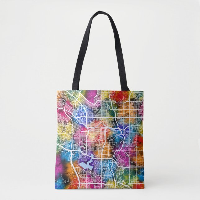 Bolsa Tote Calgary Canada City Map (Frente)