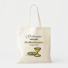 Bolsa Tote Cálice da Primeira Comunhão da Afilhada Personaliz