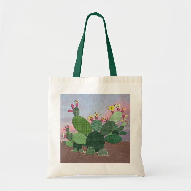 Bolsa Tote Calico Cactus Tote Bag (Frente)