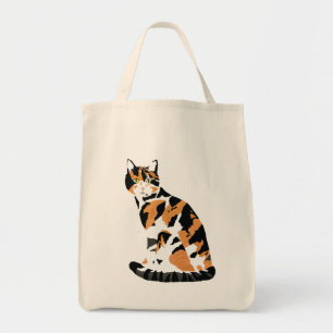Bolsa Tote Calico gato sentado