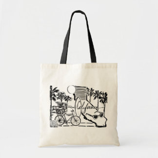 Bolsa Tote California Beach Sketch
