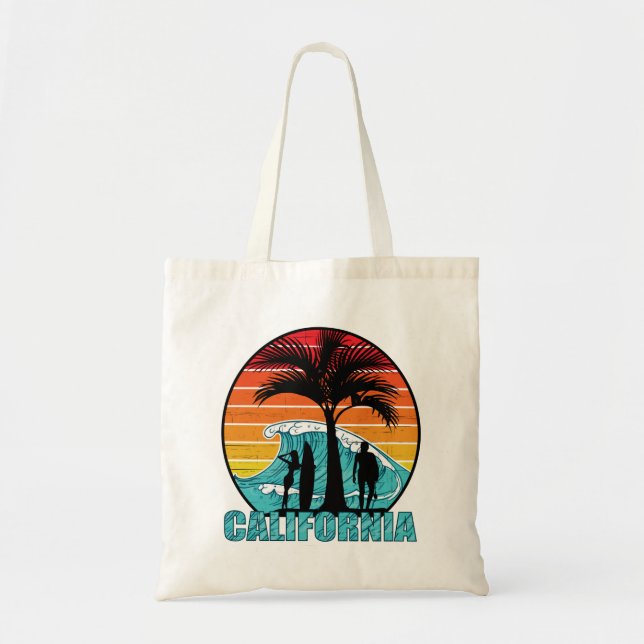 Bolsa Tote California Beach Surfers (Frente)