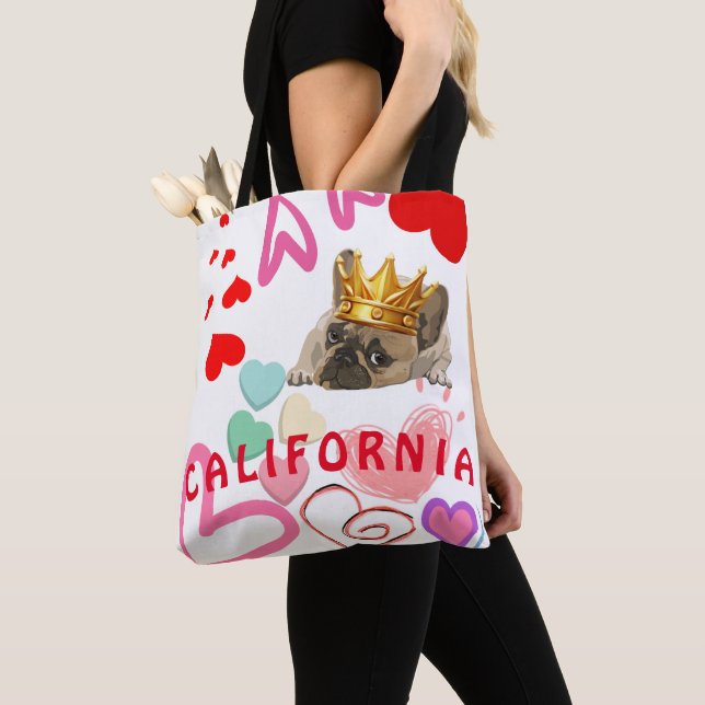 Bolsa Tote California Dog Lover Trendy Summer Viagem (Close Up)