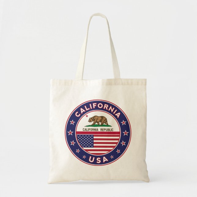 Bolsa Tote Califórnia, Estados Unidos, t-shirt da Califórnia (Frente)