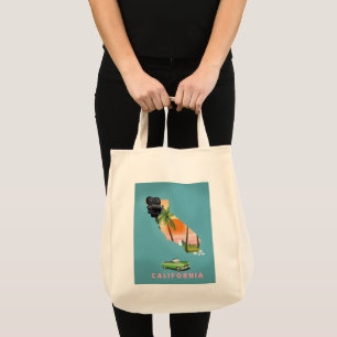 Bolsa Tote Califórnia ilustrou o poster do mapa