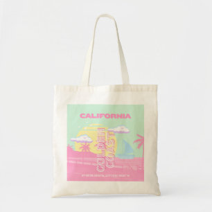 Bolsa Tote Califórnia, Praia, Arte de Viagem, Preppy