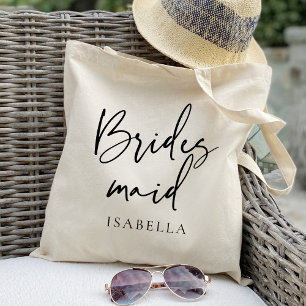 Bolsa Tote Caligrafia lembrancinha de casamento elegante para