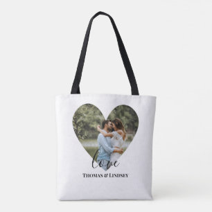 Bolsa Tote Caligrafia Moderna do Quadro Fotográfico Personal