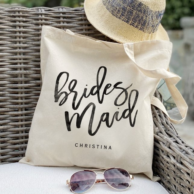 Bolsa Tote Calliografia Bridemaid (Criador carregado)