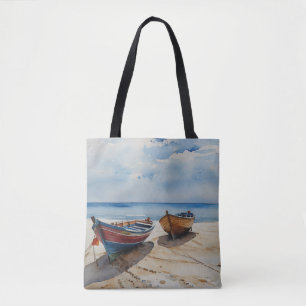 Bolsa Tote "Calma Costeira" Uma Salvação Do Mar De Barco De A