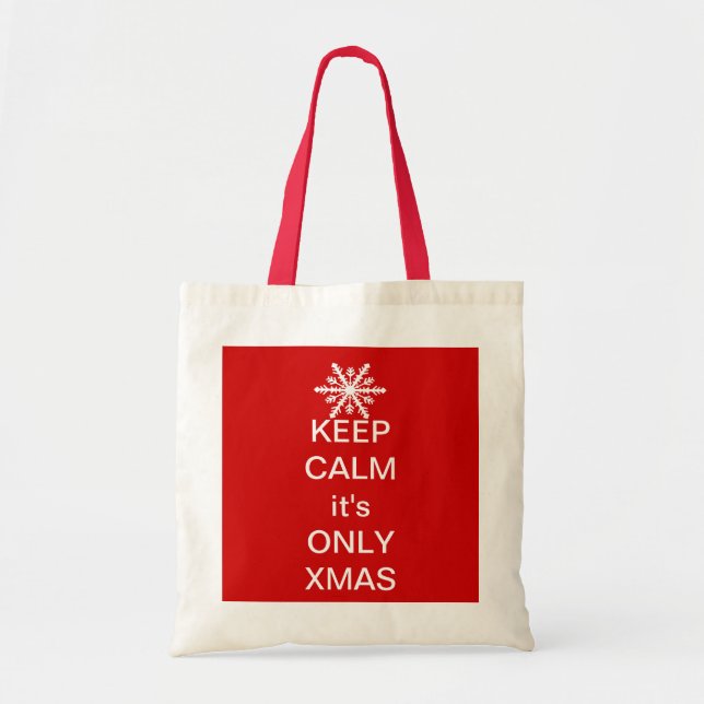 Bolsa Tote Calma, é só Xmas (Frente)