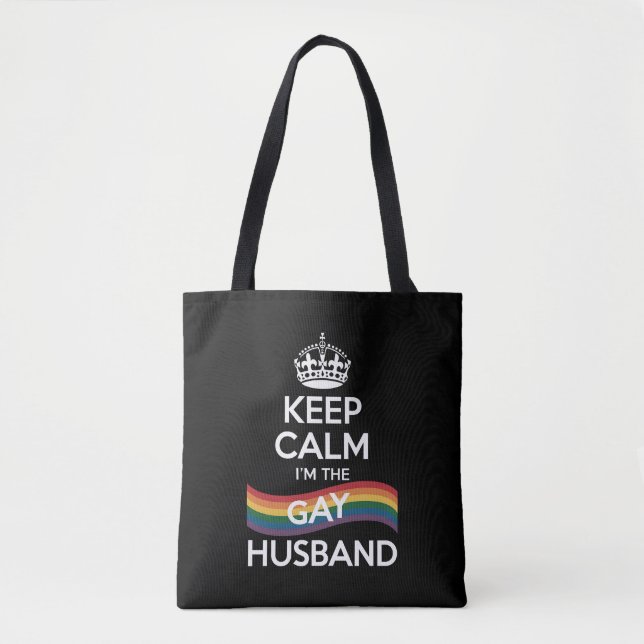 Bolsa Tote Calma, sou o Pai de Esposa Gay,  LGBT (Frente)