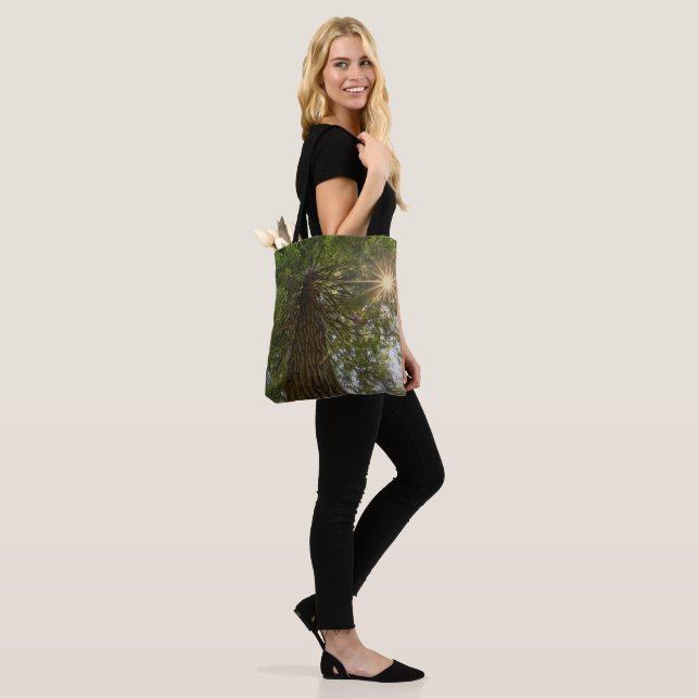 Bolsa Tote Calmando Sequoia Com Natureza Sunburst Foto Grande (No(a) Modelo)