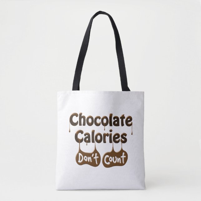 Bolsa Tote Calorias de Chocolate Não Contem (Frente)