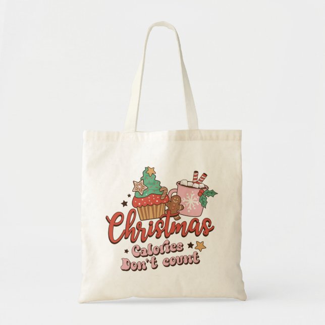 Bolsa Tote Calorias de Natal Não Contem (Frente)