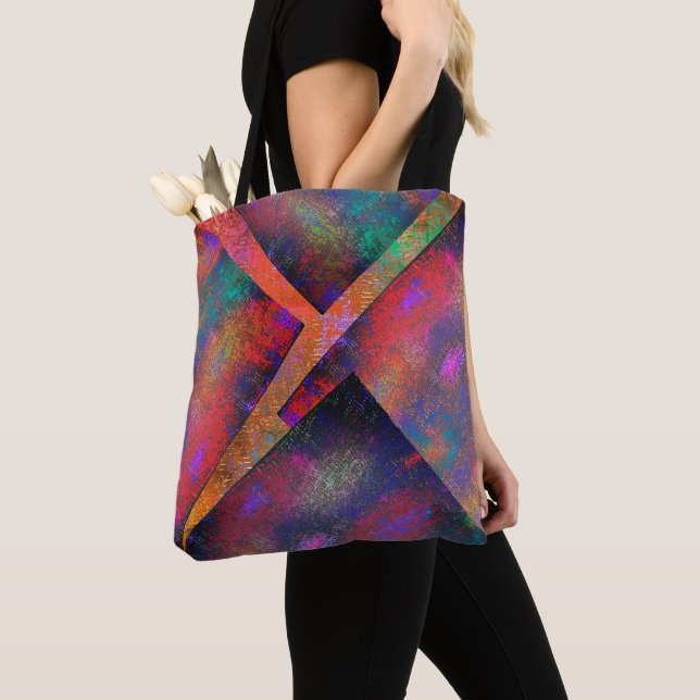 Bolsa Tote Camada de imagens rústicas organizadas de forma ir (Close Up)
