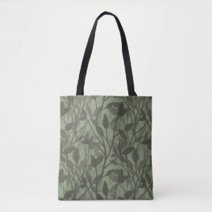 Bolsa Tote Camadas Botânicas de Névoa de Jardim Suave