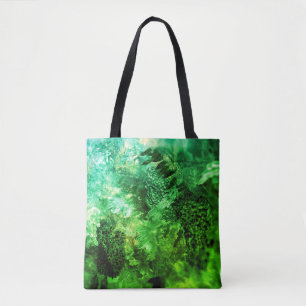 Bolsa Tote Camadas de Cristais Verdes