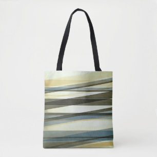 Bolsa Tote Camadas Semitransparentes em Marrom Areia e Azul
