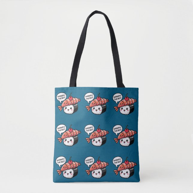 Bolsa Tote camarão o melhor sushi kawaii (Frente)