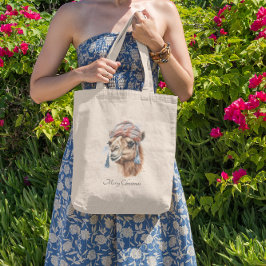 Bolsa Tote Camelo de Natal, personalizável