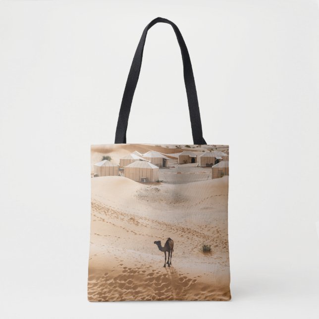 Bolsa Tote Camels Glamping: Luxo do deserto marroquino (Frente)