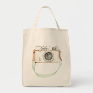 Bolsa Tote Câmera Creme de Hortelã