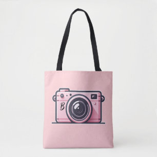 Bolsa Tote Câmera fotográfica Trendy Pink para sessão de foto