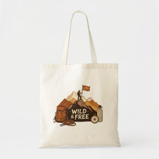 Bolsa Tote Caminhada Selvagem e Livre na Montanha Vintage