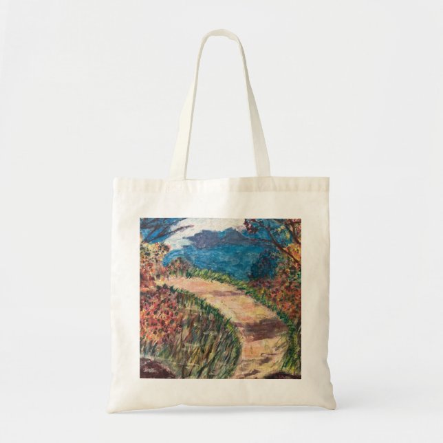 Bolsa Tote Caminhando ao longo de um caminho (Frente)