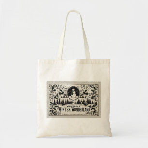 Bolsa Tote Caminhando em uma Wonderland de inverno Snowman