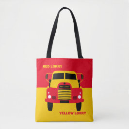 Bolsa Tote Caminhão Amarelo do Caminhão Vermelho Retroativo