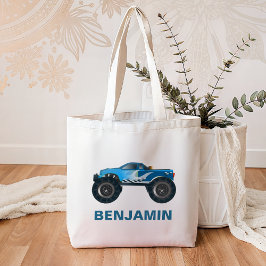 Bolsa Tote Caminhão Monstro Azul para Crianças
