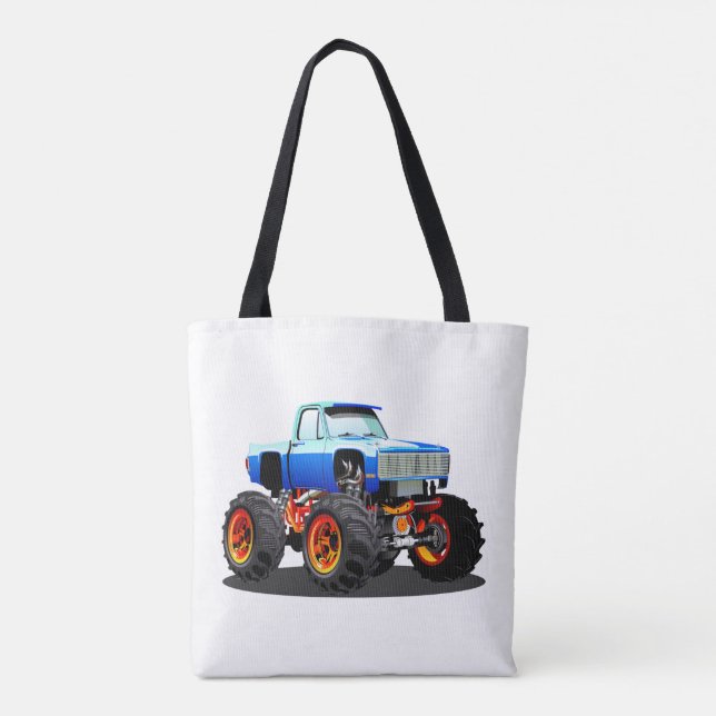 Bolsa Tote Caminhão monstro de cartum (Verso)