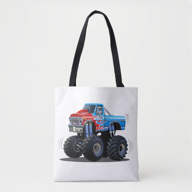 Bolsa Tote Caminhão monstro de cartum (Frente)
