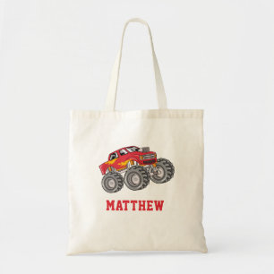 Bolsa Tote Caminhão Monstro Personalizado Nome Meninos