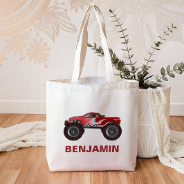 Bolsa Tote Caminhão Monstro Vermelho Crianças