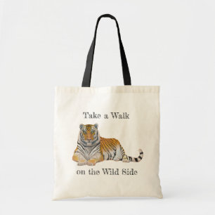 Bolsa Tote Caminhar no lado selvagem do Tigre