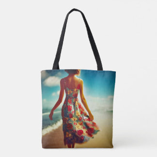 Bolsa Tote Caminhe Na Praia