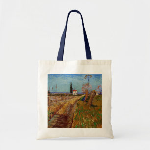Bolsa Tote Caminho através de um campo, Willows por Vincent 