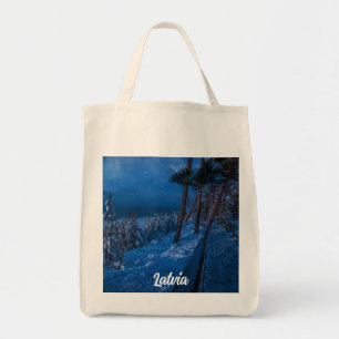Bolsa Tote Caminho da floresta no saco de toques de inverno