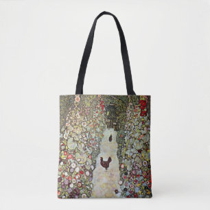 Bolsa Tote Caminho do Jardim com Galinhas, Gustav Klimt, Art 