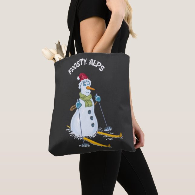 Bolsa Tote Caminho Snowman de Natal (Close Up)