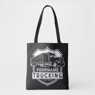 Bolsa Tote Caminhoneiro do Big Rig Semi de NOME Personalizado