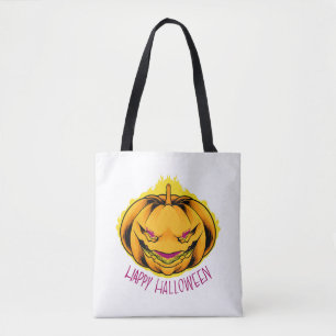Bolsa Tote camisa de abóbora feliz do halloween halloween