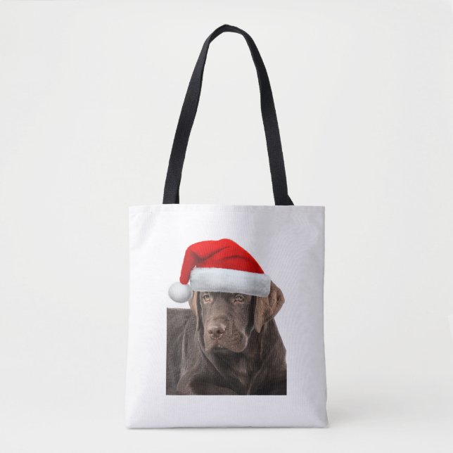 Bolsa Tote Camisa de chocolate Labrador Cachorro de varejo (Frente)