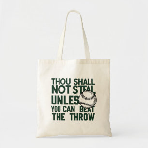 Bolsa Tote Camisa de humor com beisebol para roubar